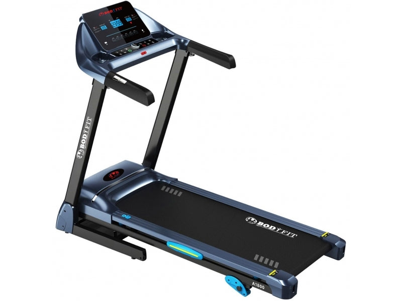 Banda de alergat electrica BodyFit A1800, motor 2.5CP, greutate suportata 130 kg, viteza maxima 14 km/h, MP3, USB, Fitshow App