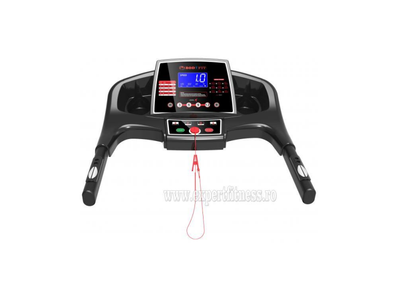 Banda de alergat electrica BodyFit F5000, motor 2.0 CP, greutate suportata 120 kg, viteza pana la 12 km/h