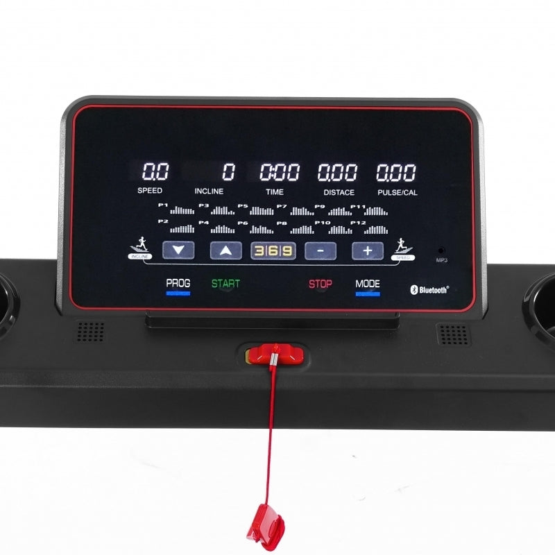 Banda de alergat electrica FitTronic J5000 motor 2.0 CP, inclinatre electrica 15%, greutate suportata 110 kg, aplicatia Fitshow Kinomap Zwift App, intrare MP3, conectare bluetooth