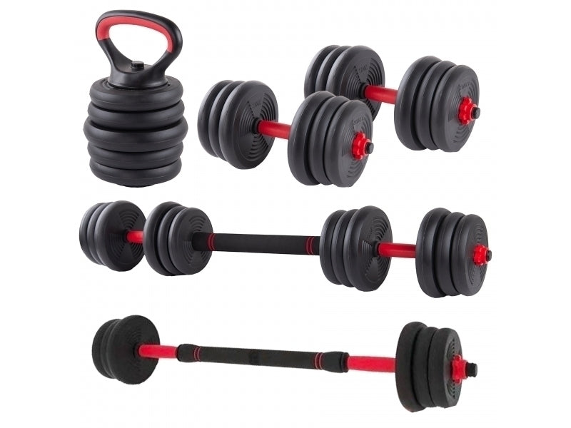 Gantera reglabila kettlebell FitTronic 6 in 1 de 20 kg KF20, cu o multitudine de combinatii posibile