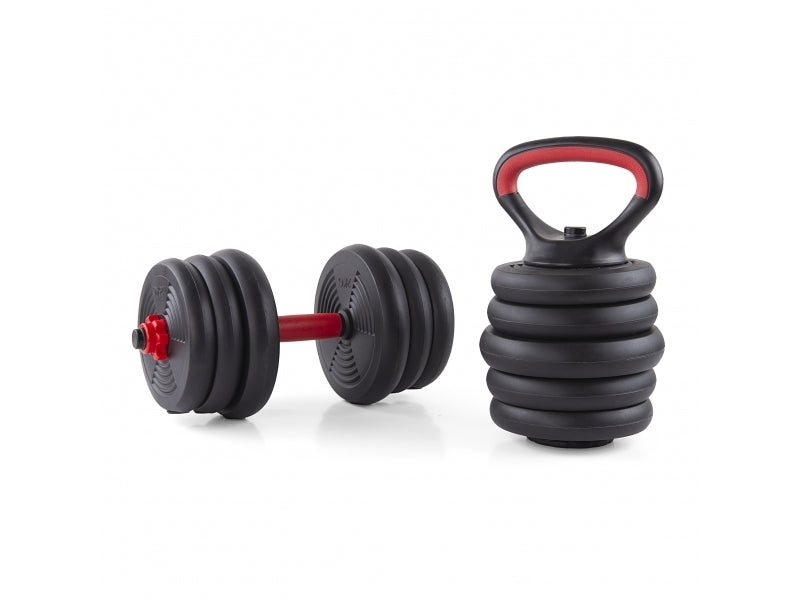 Gantera reglabila kettlebell FitTronic 6 in 1 de 20 kg KF20, cu o multitudine de combinatii posibile