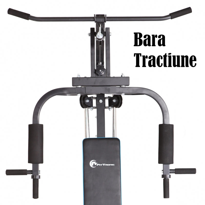 Aparat multifunctional FitTronic® Atletic 420, 45 kg incluse, greutate maxima utilizator 120 kg, bara tractiune