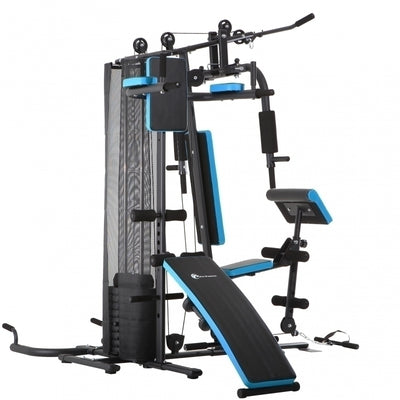 Aparat multifunctional FitTronic® Atletic 470, 45 kg incluse, suport biceps, banca exercitii pliabila, manere flotari, suport tractiuni, bara tractiuni, gantere, greutate maxima utilizator 120 kg