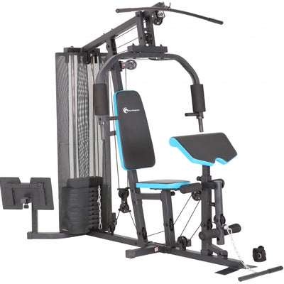 Aparat multifunctional FitTronic Atletic 500, 45 kg incluse, presa picioare, biceps, bara tractiune, greutate maxima utilizator 120 kg, scaun si spatar reglabile