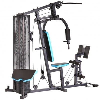 Aparat multifunctional FitTronic Atletic 500, 45 kg incluse, presa picioare, biceps, bara tractiune, greutate maxima utilizator 120 kg, scaun si spatar reglabile