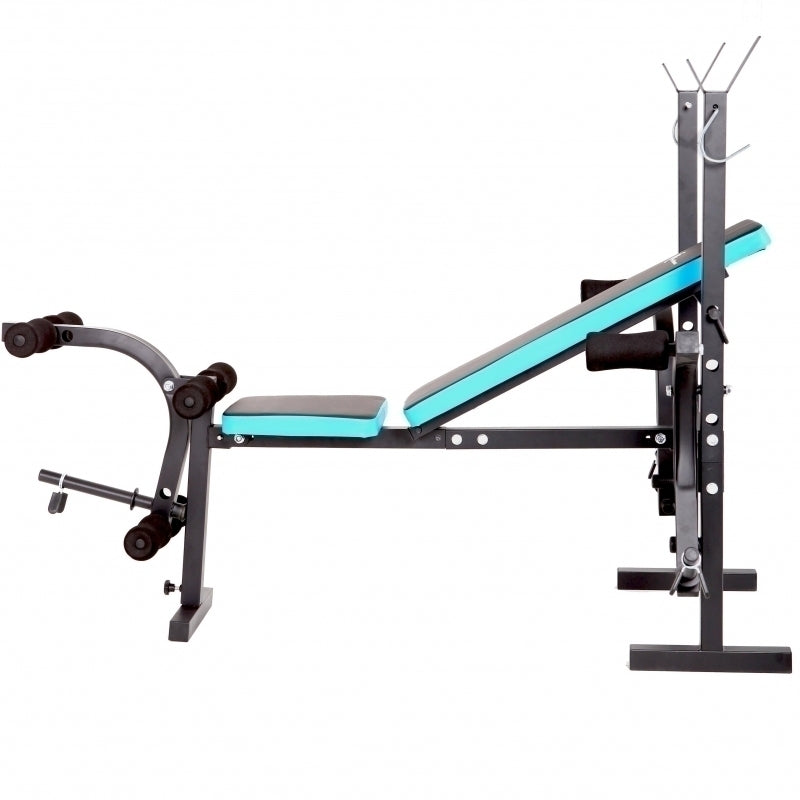 Banca reglabila multifunctionala FitTronic® Atletic B450, suport haltera inclus, greutate suportata 120 kg