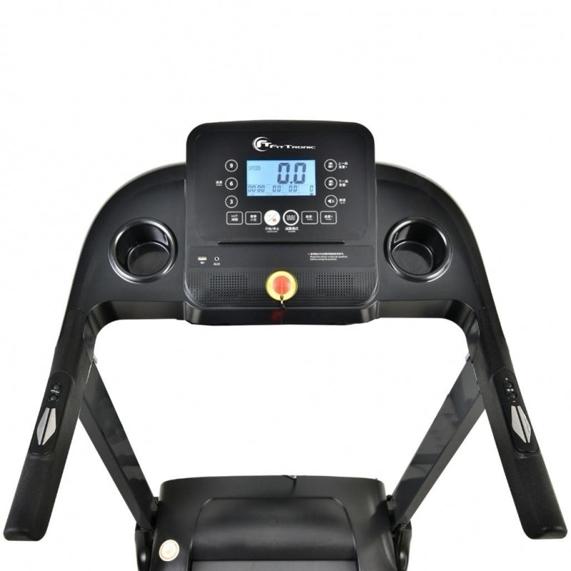 Banda de alergare electrica FitTronic® Delta 200, motor 2.5CP, viteza maxima 14 km, autolubrifiere, bluetooth, Kinomap, Zwift, Besyfit