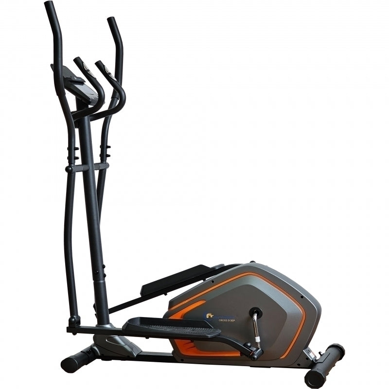 Bicicleta ergometrica eliptica FitTronic® Cross 513 EP, display mare, electromagnetica, 13 programe, 32 trepte de dificultate,Apps Kinomap, Zwift