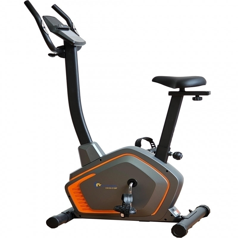 Bicicleta ergometrica FitTronic® Cross 513 BP, display mare, electromagnetica, 13 programe, 32 trepte de dificultate,reglaj sa vertical si orizontal, reglaj ghidon, App Kinomap, Zwift