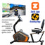 Bicicleta ergometrica orizontala FitTronic® 513 RP, display mare, electromagnetica, 13 programe, 32 trepte de dificultate, Apps Kinomap, Zwift