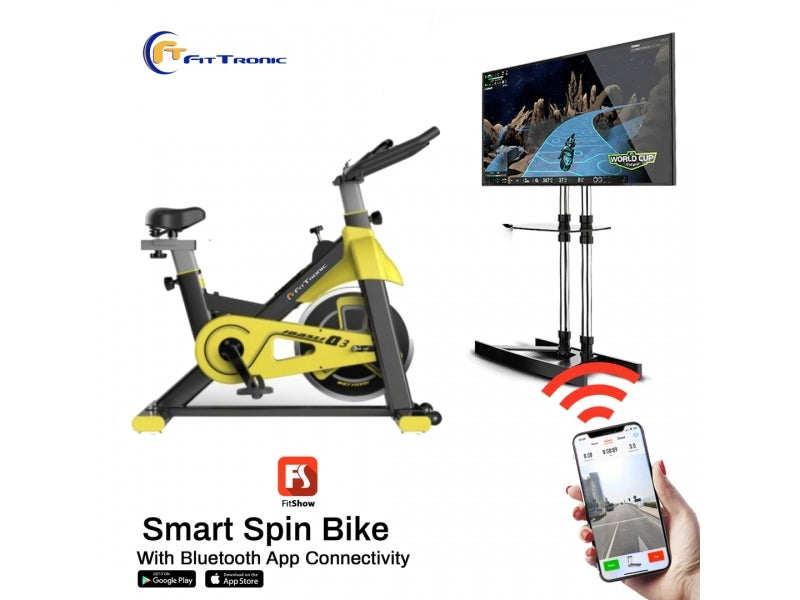 Bicicleta indoor cycling FitTronic SB5000, Fitshow app