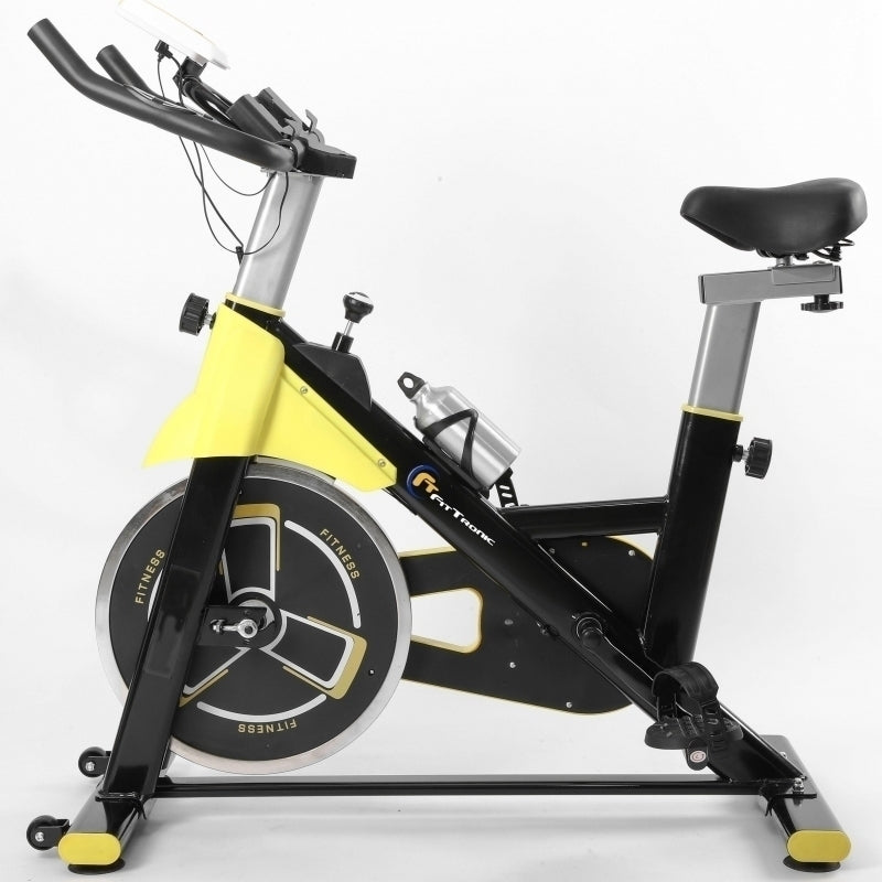 Bicicleta indoor cycling FitTronic SB5000-SB03, Fitshow app, afisaj inclus, volanta 10 kg