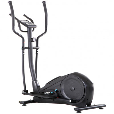 Bicicleta magnetica eliptica FitTronic® Atletic 1000E , design robust, greutate suportata 120 kg, volanta 14 kg, afisaj electronic, bluetooth  apps kinomap/fitshow, functii multiple, pas reglabil