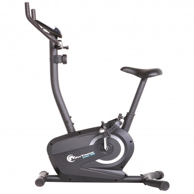 Bicicleta magnetica FitTronic® Atletic 700B, design robust, greutate suportata 120 kg, volanta 6 kg, afisaj electronic, sa reglabila, ghidon reglabil, 8 trepte de rezistenta la pedalare