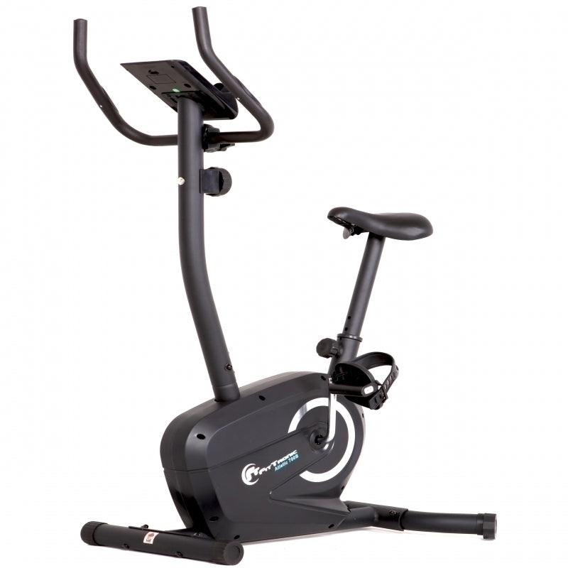 Bicicleta magnetica FitTronic® Atletic 700B, design robust, greutate suportata 120 kg, volanta 6 kg, afisaj electronic, sa reglabila, ghidon reglabil, 8 trepte de rezistenta la pedalare