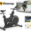 Bicicleta spinnning BodyFit SB7000, volanta 18kg, display si aplicatii Fitshow, Kinomap, Zwift