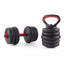 Gantera reglabila kettlebell FitTronic 6 in 1 de 20 kg KF20, cu o multitudine de combinatii posibile