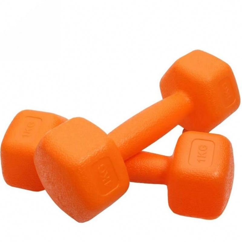 Set de 6 gantere 12 kg total, 2x1kg, 2x2kg, 2x3kg cu suport inclus FitTronic® HGR2x123