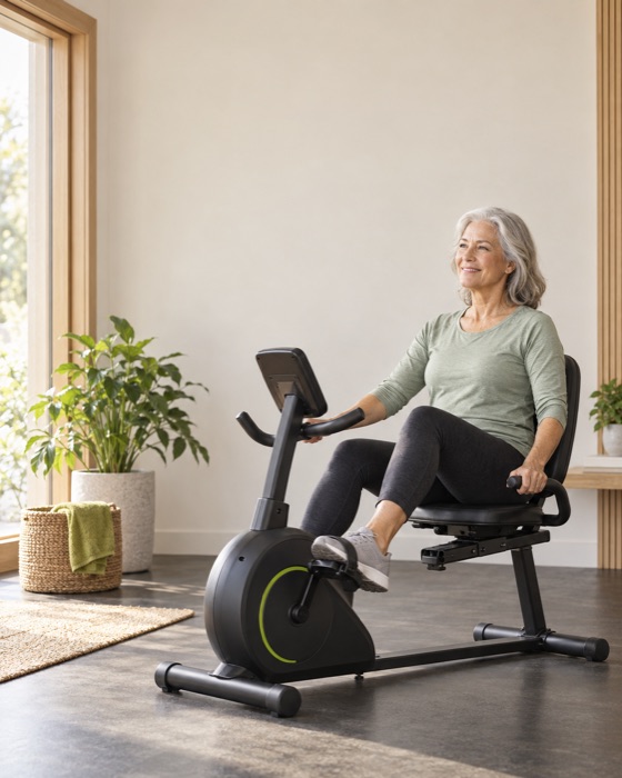 Miscare de recuperare pe bicicleta medicinala acasa