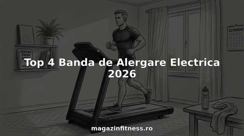 Un barbat alearga pe banda electrica, chiar in confortul propriului sau living.
