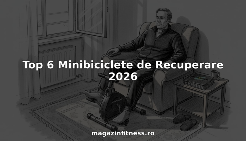 Barbat care foloseste o minibicicleta de recuperare in confortul propriei case.