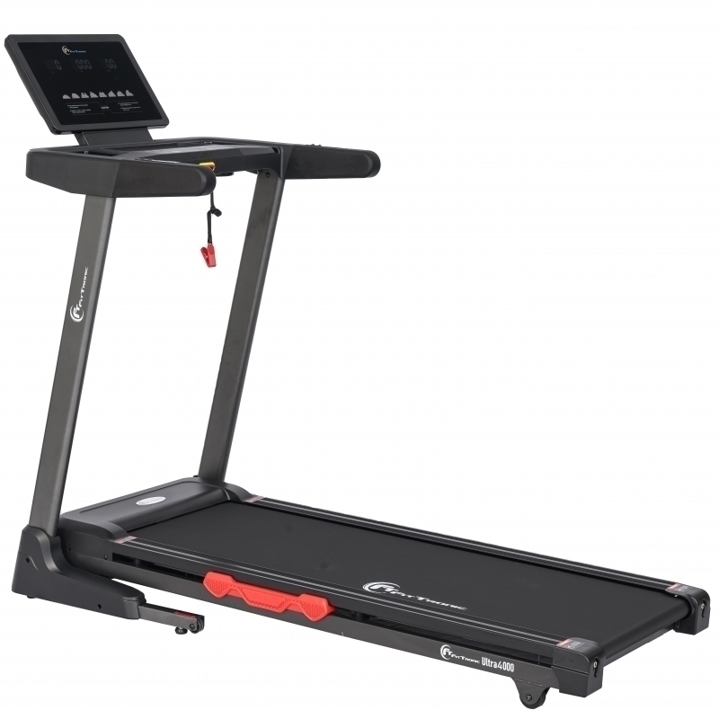 Banda de alergare FitTronic Ultra 4000, motor 3 CP, greutate suportata 120 kg, viteza 16 km/h, inclinatie electrica 12%, Kinomapp, FitShow, Zwift